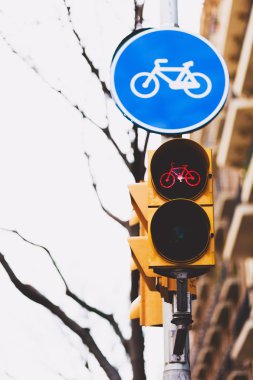 Yuvarlak Bisiklet lane işareti