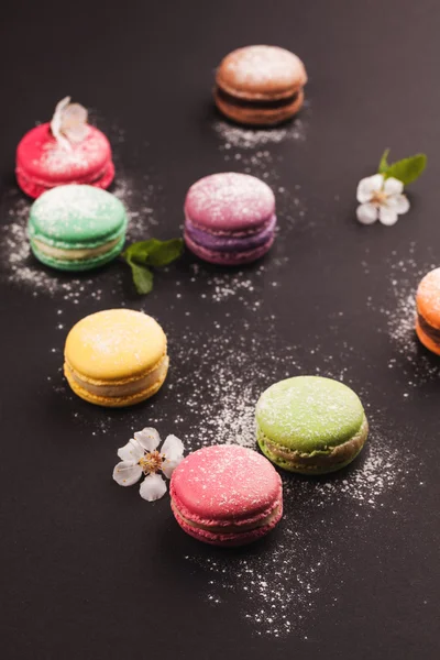 Ranskalainen värikäs macaroon — kuvapankkivalokuva