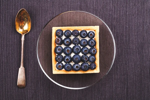 Dessert with blueberries — Stock Photo, Image