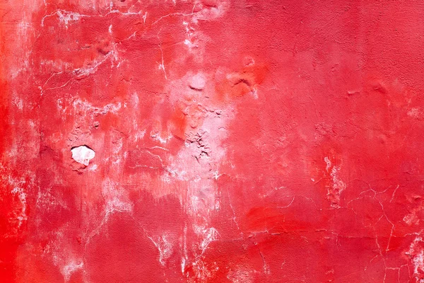 赤い壁のひび — ストック写真