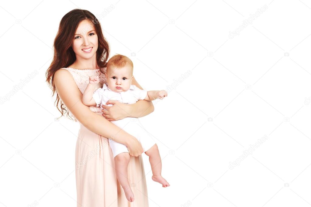 Loving mother with a baby