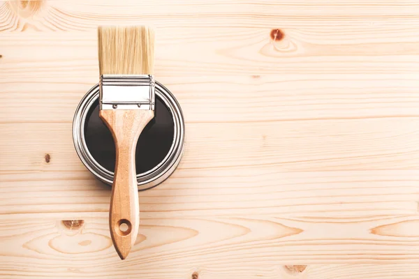 Paint brush on the can — Stock Photo, Image