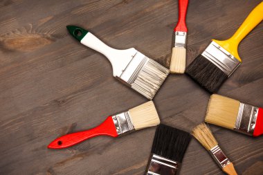 Çok renkli Boya fırçaları