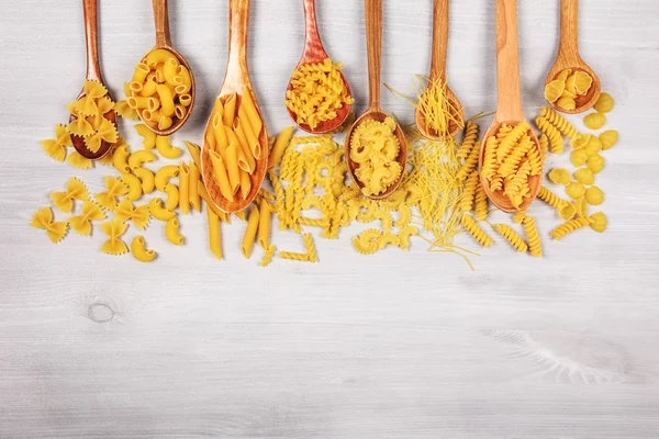 Jenis pasta yang berbeda — Stok Foto