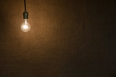 Ampul arka plan asılı