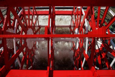 New Orleans - kırmızı Paddlewheel hareket