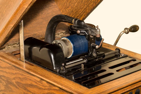 Antique Cylinder Phonograph Detail — Stock Photo, Image