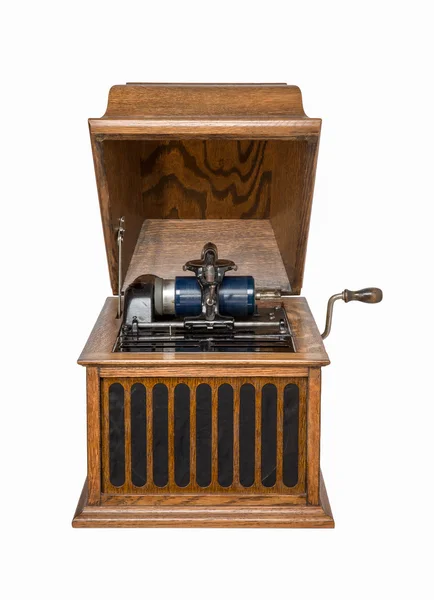 Antique Phonograph Isolated on White — Stock Photo, Image