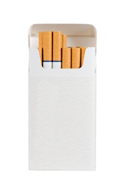 Paket sigara - karton üzerinde metin alanı ile izole