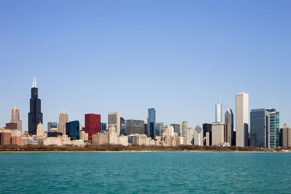 Chicago Skyline - seen from Lake Michigan — Stock Photo, Image