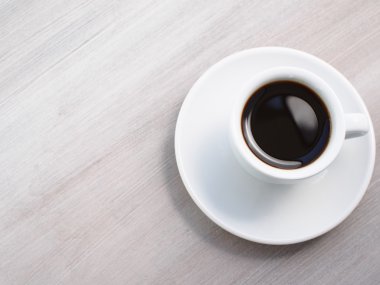 Fincan espresso ahşap tablo