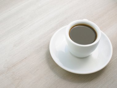 Fincan espresso ahşap tablo