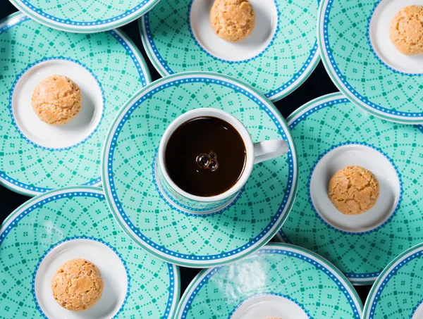 Cookies en koffie — Stockfoto