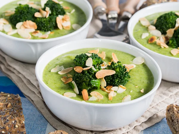 Lunch with broccoli soup