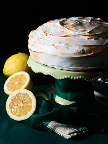Citronový dort s pusinkou — Stock fotografie