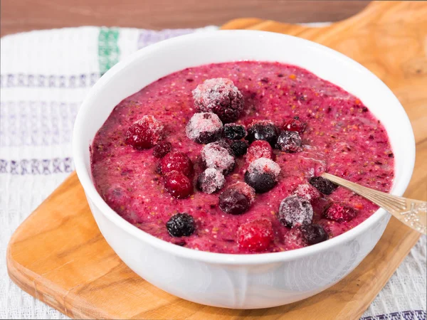 Smoothie bowl with chia puding — Stock Photo, Image