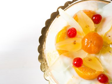 Cassata siciliana Beyaz ahşap tablo