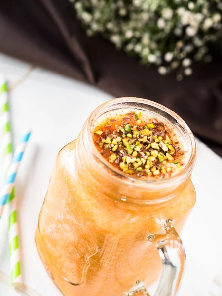 Batido de calabaza y plátano — Foto de Stock