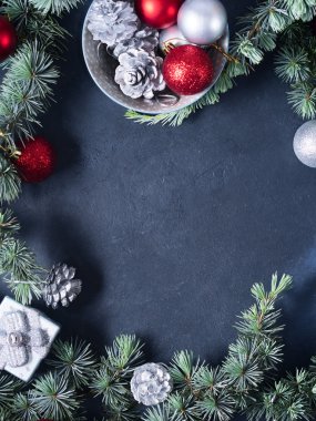 Dikey Noel arka plan. Kopya alanı