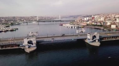 Galata köprüsünde İHA ile uç