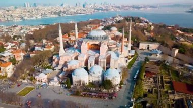 İHA ile Ayasofya ve İstanbul 'un benzersiz manzarası.