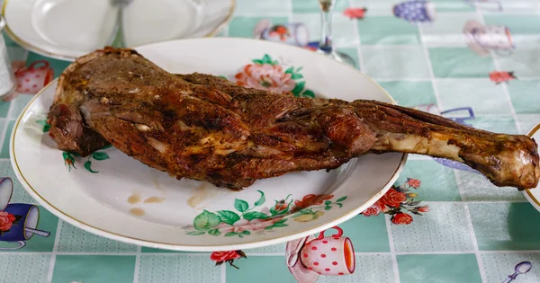 Fried leg of a lamb — Stock Photo, Image