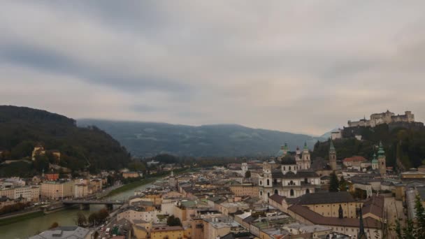 Pohled na salzburg — Stock video