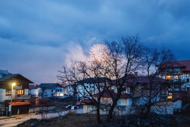 Festival fireworks uygulamasında küçük şehir