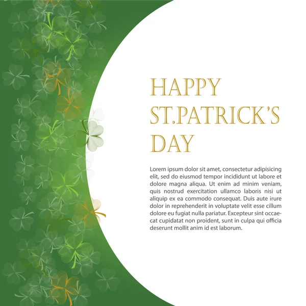 Carte de voeux Joyeuse St Patrick — Image vectorielle