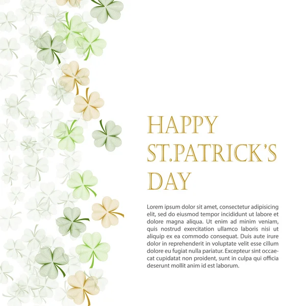 Carte de voeux Joyeuse St Patrick — Image vectorielle