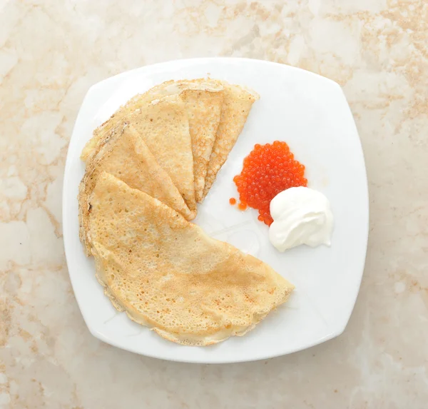 Tortitas con vista caviar.top —  Fotos de Stock