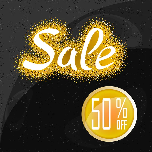 Bannière Golden Sale — Image vectorielle