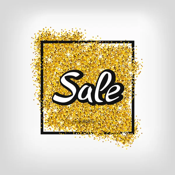 Golden Sale banner — Stock Vector