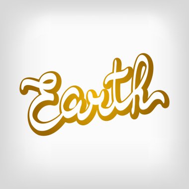Yazı - el çizilmiş kelime Earth