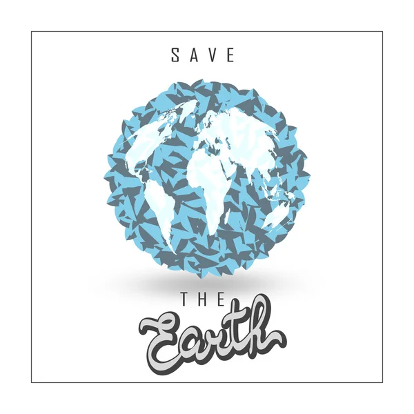 Earth Day consept. Rädda jorden — Stock vektor
