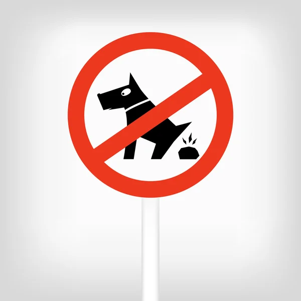 Знак, предупреждающий, что собаки запрещены — стоковый вектор