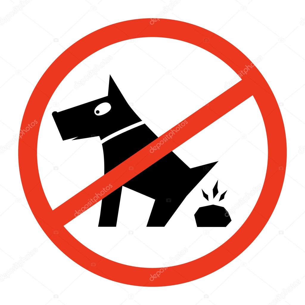 sign prohibiting dog walking