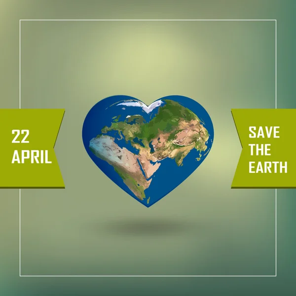 Poster with Earth day — Stock Vector