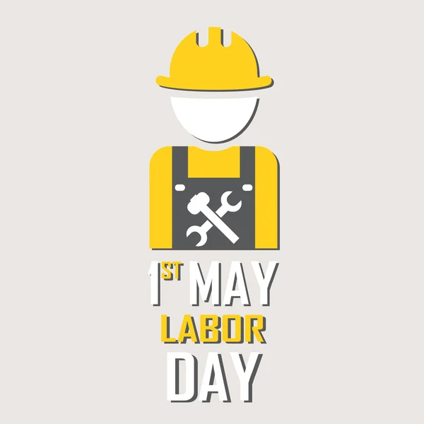 1 мая - День труда — стоковый вектор