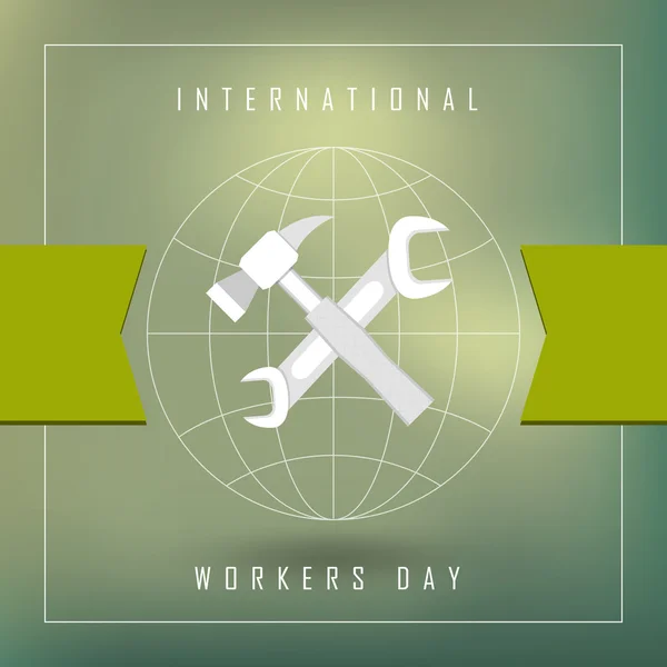 Emblema della giornata internazionale dei lavoratori — Vettoriale Stock