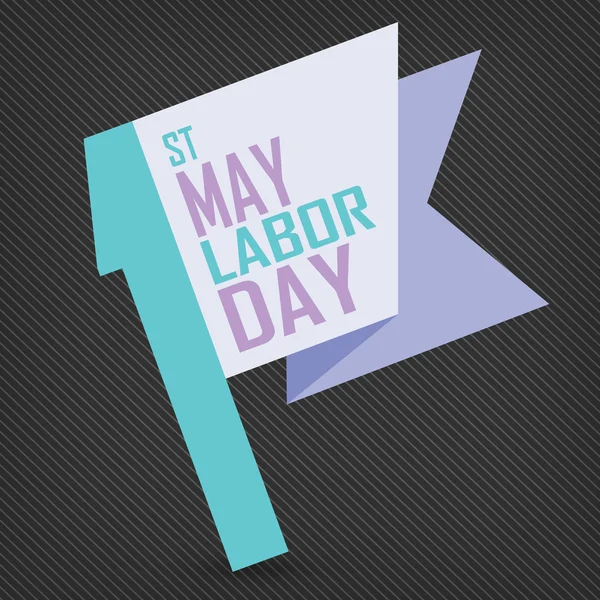 1 мая - День труда в форме флага — стоковый вектор