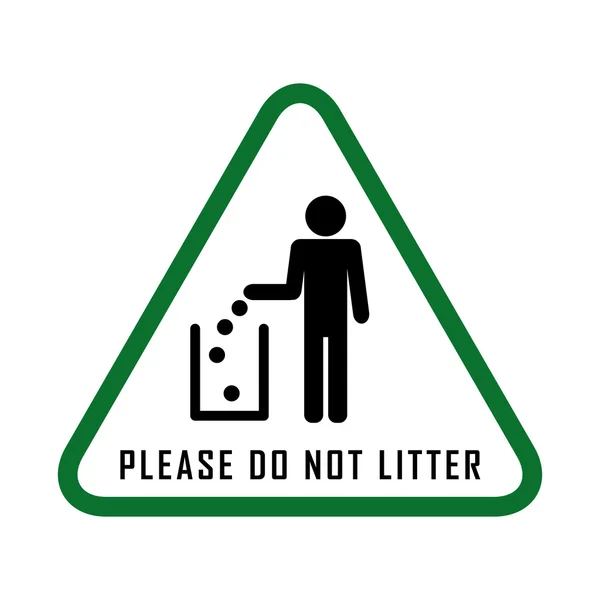 Do not litter, vector sign — Stock Vector