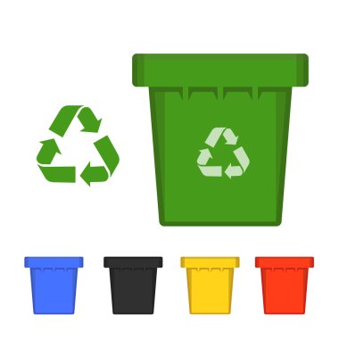 Atık kutusu vektör çizim ayarla