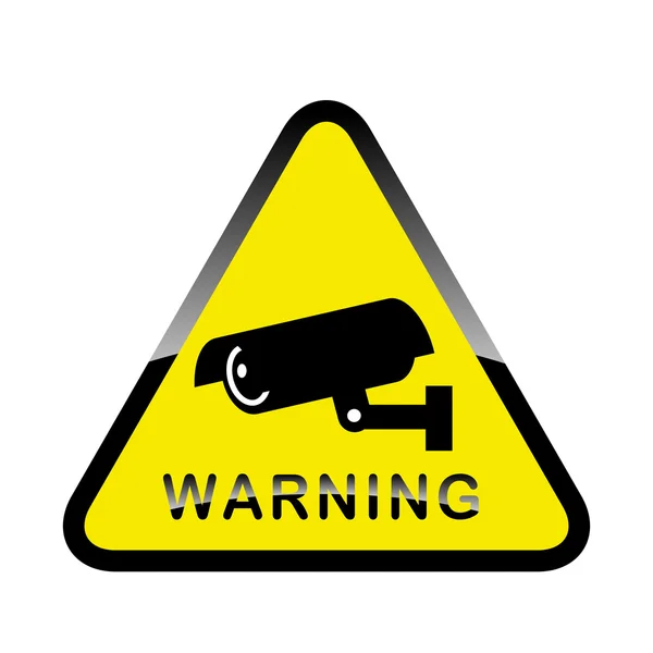 Sticker d'avertissement pour alarme de sécurité Caméra CCTV Surveillance — Image vectorielle