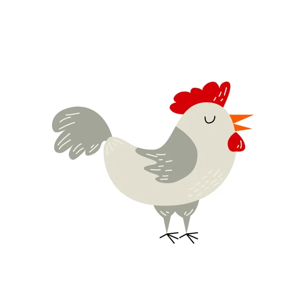 Lindo gallo alegre, el símbolo del nuevo año chino 2017 — Vector de stock