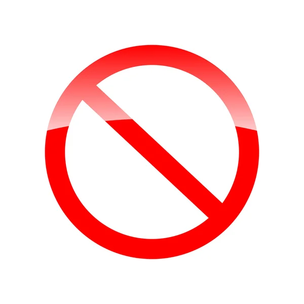 Símbolo de prohibición rojo para algo — Archivo Imágenes Vectoriales