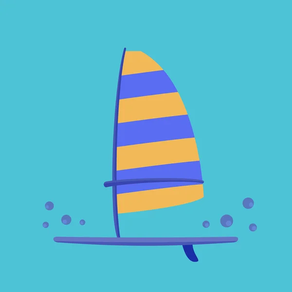 Yönetim Kurulu karikatür windsurf — Stok Vektör