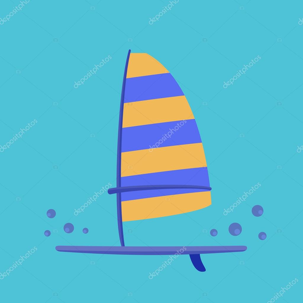 Windsurf board cartoon Stock Vector by ©forden 113144880, image size:1024x1024