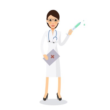 Seksi hemşire bir atış aşılama yapar