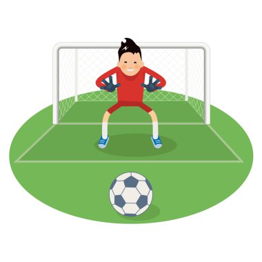 Sevimli kaleci-vektör çizim